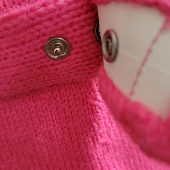 Vintage Hot Pink Knit Sleeveless Dress / Fitted / Some Stretch / Size Small - Picture 4 of 5